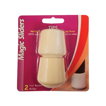 MAGIC SLIDERS LG TP RBR WHT 1-1/4"" 4PK 94622